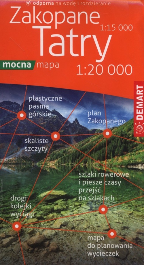 Tatry Zakopane Mapa turystyczna 1:20 000