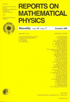 Reports on Mathematical Physics 62/3 - <br />