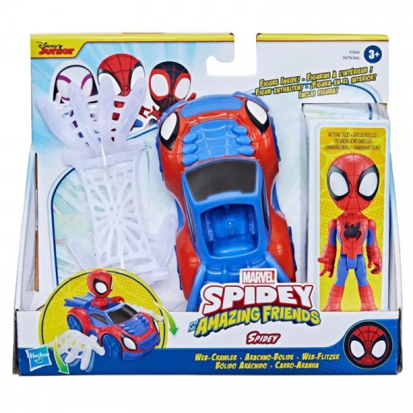 Figurka z pojazdem Marvel Spidey i super-kumple, Spidey Web Crawler (F6776/F7454)