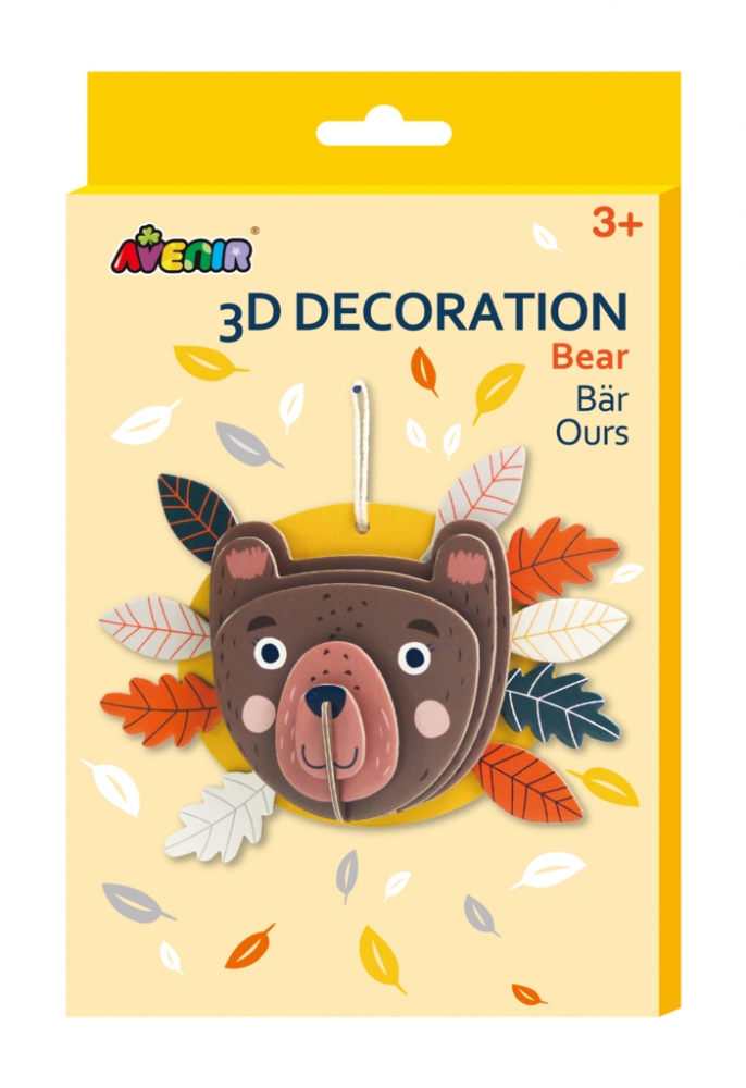 Dekoracja 3D - Miś (PZ205061)