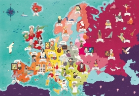 Puzzle SuperColor 250: Great People in Europe (29061)