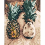 Malowanie po numerach - Jeż z ananasem 40x50cm