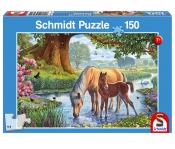 Puzzle 150: Konie przy strumieniu