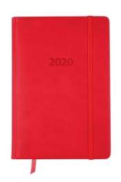 Kalendarz 2020 książkowy A5 tygodniowy Lux czerwony (KK-A5TL)
