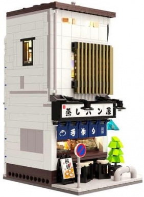 Klocki CADA. Japoński sklep z bułeczkami na parze. Światło LED. 1108 elementów