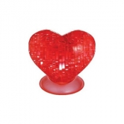 Serce czerwone Crystal Puzzle 3D