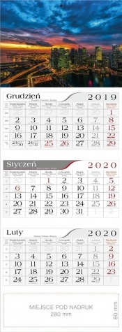 Kalendarz 2020 Trójdzielny Metropolia CRUX