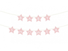 Baner Baby shower jasny różowy 290x16.5cm