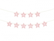 Baner Baby shower jasny różowy 290x16.5cm