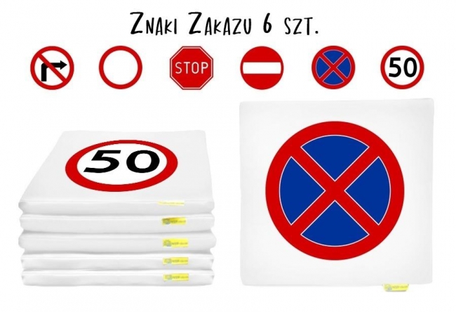 <img src='https://webimage.pl/pics/612/7/d5902409457612.jpg' style='height:440px' /> Poduszki Znaki Drogowe 3cm 6szt