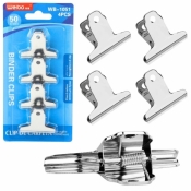 Klipsy metalowe biurowe 4szt 50mm