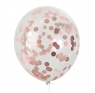 Balony z konfetti czerwonym 30cm 5szt
