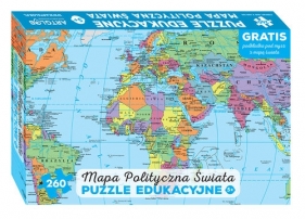 Mapa polityczna świata Puzzle edukacyjne dla dzieci