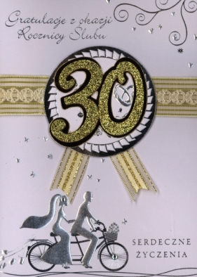 Karnet 30 rocznica ślubu - HM-200-345