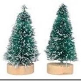 Drzewka minaturowe plastikowe Choinki zielone 6szt