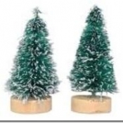 Drzewka minaturowe plastikowe Choinki zielone 6szt