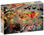 Puzzle 1000 Mapa świata z przypraw