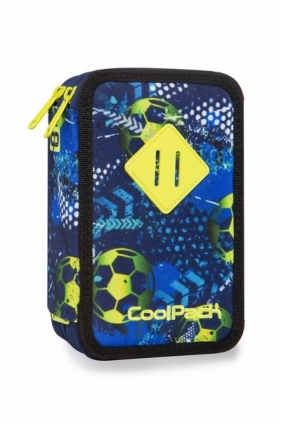 CoolPack - Jumper 3 - Piórnik potrójny z wyposażeniem - Football blue (B67037)