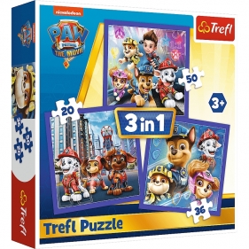 Trefl, Puzzle 3w1: Psi Patrol gotowy do akcji (34861)