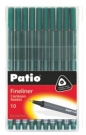 Patio, Cienkopisy - Trio 10 sztuk - zielone