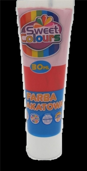 Farba plakatowa w tubie czerwona 30ml