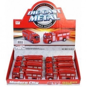 Auto strażackie metalowe 11cm
