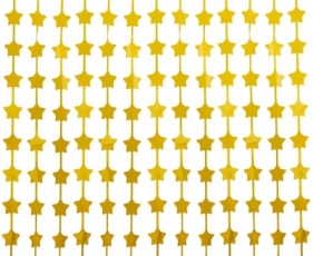 Kurtyna B&C gwiazdki matowa złota 100x200cm