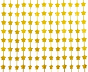 Kurtyna B&C gwiazdki matowa złota 100x200cm