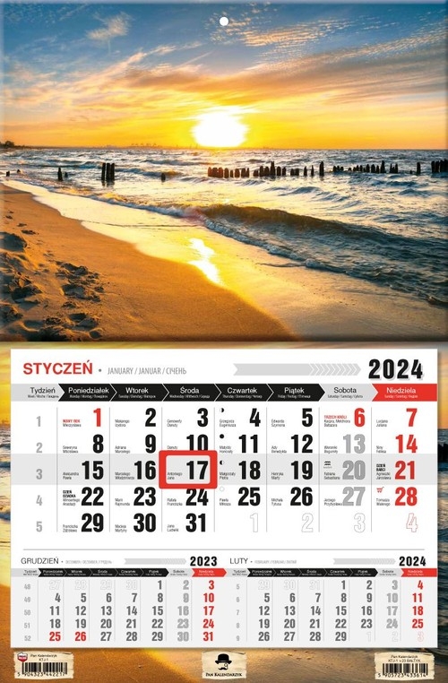 Kalendarz 2024 jednodzielny Bałtyk