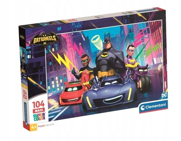 Puzzle - Maxi Super Kolor - Batwheels, 104 el.