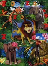 Zeszyt A5 Top-2000 w trzy linie 16 kartek Zoo mix