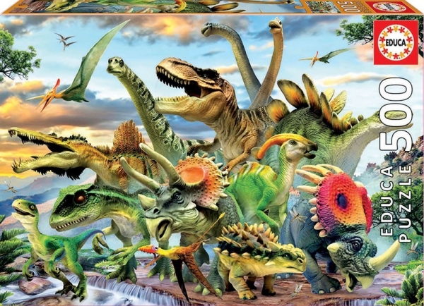 Puzzle 500 elementów Dinozaury (17961)