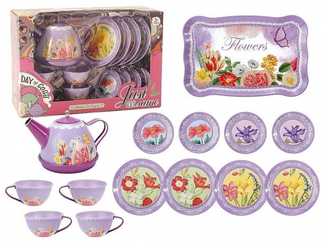 Komplet do herbaty metalowy 14el