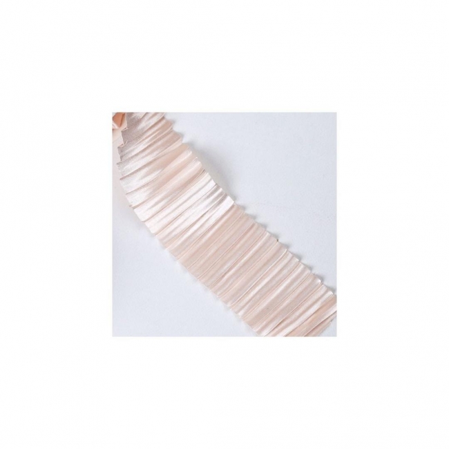 Wstążka satynowa karbowana 40mm/3m różowa