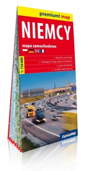 Niemcy mapa samochodowa w kartonowej oprawie1:750 000 - Opracowanie zbiorowe