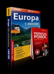 Europa Atlas Samochodowy 1:800 000 + Pierwsza pomoc