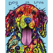 Malowanie po numerach - Miłość do psów 40x50cm