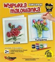 Wypukła malowanka Dwupak Kwiaty Róże-Tulipany (69061)