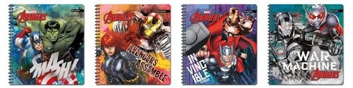 Kołonotatnik na spirali 80 kartek Avengers - 8 sztuk