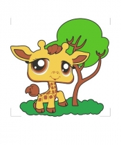 Dekoracja ścienna Żyrafka Littlest Pet Shop