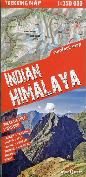 Himalaje Indyjskie mapa trekkingowa 1:350 000