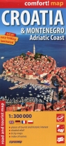 Croatia i Montenegro Adriat Coast mapa samochodowo-turystyczna 1:300 000