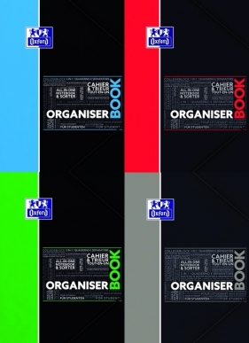 Kołonotatnik A4 Oxford w kratkę 80 kartek Organiser Book mix