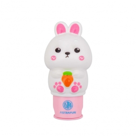 Stempel z naklejkami – 100 naklejek wielokrotnego użytku + książeczka – Królik