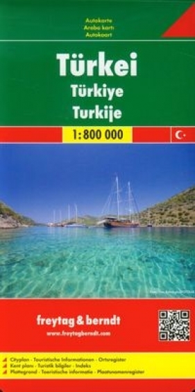 Turcja mapa drogowa 1:800 000