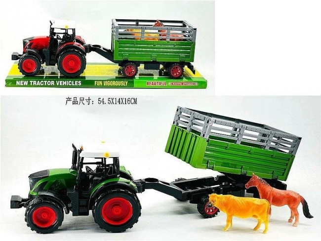 Traktor z przyczepą