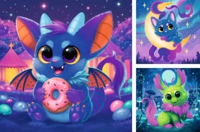 Ravensburger, Puzzle 3x49: Nocne stworki (12004261)