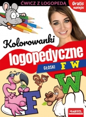 Kolorowanki logopedyczne. Głoski F W z naklejkami - Małecka Magdalena, Wiatrowska Agnieszka