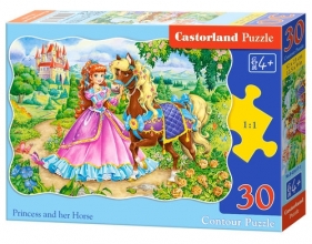 Puzzle konturowe 30: Princess and her Horse