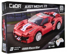 Klocki CADA. Zdalnie sterowane auto samochód 488 Race Car RC Dual Mode. 306 elementów